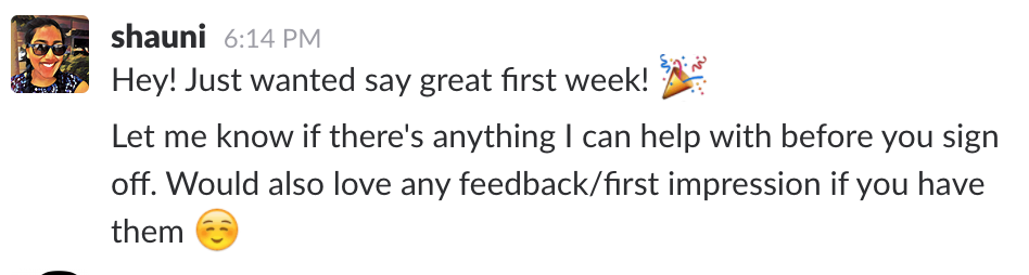 Shauni on slack